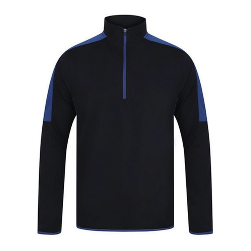 Bild von Finden+Hales Sweatshirt Adults 1/4 Zip Midlayer mit Kontrastpaneelen