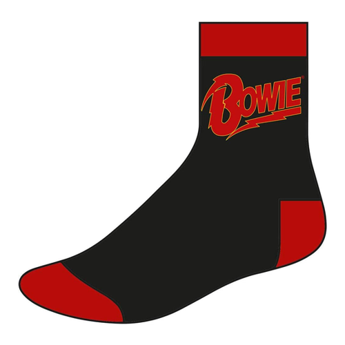 Bild von David Bowie Herren Socken Flash Logo schwarz