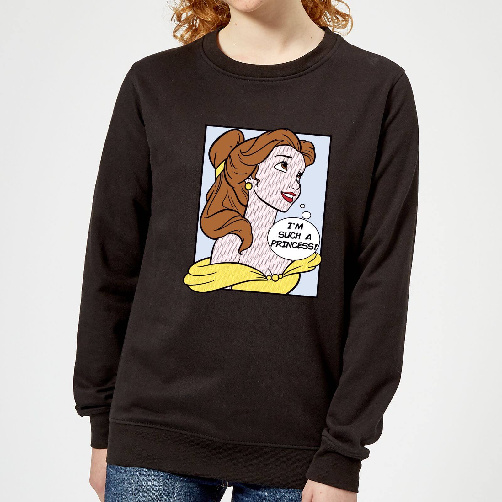 Bild von Disney Beauty And The Beast Princess Pop Art Belle Women's Sweatshirt - Black - XXL