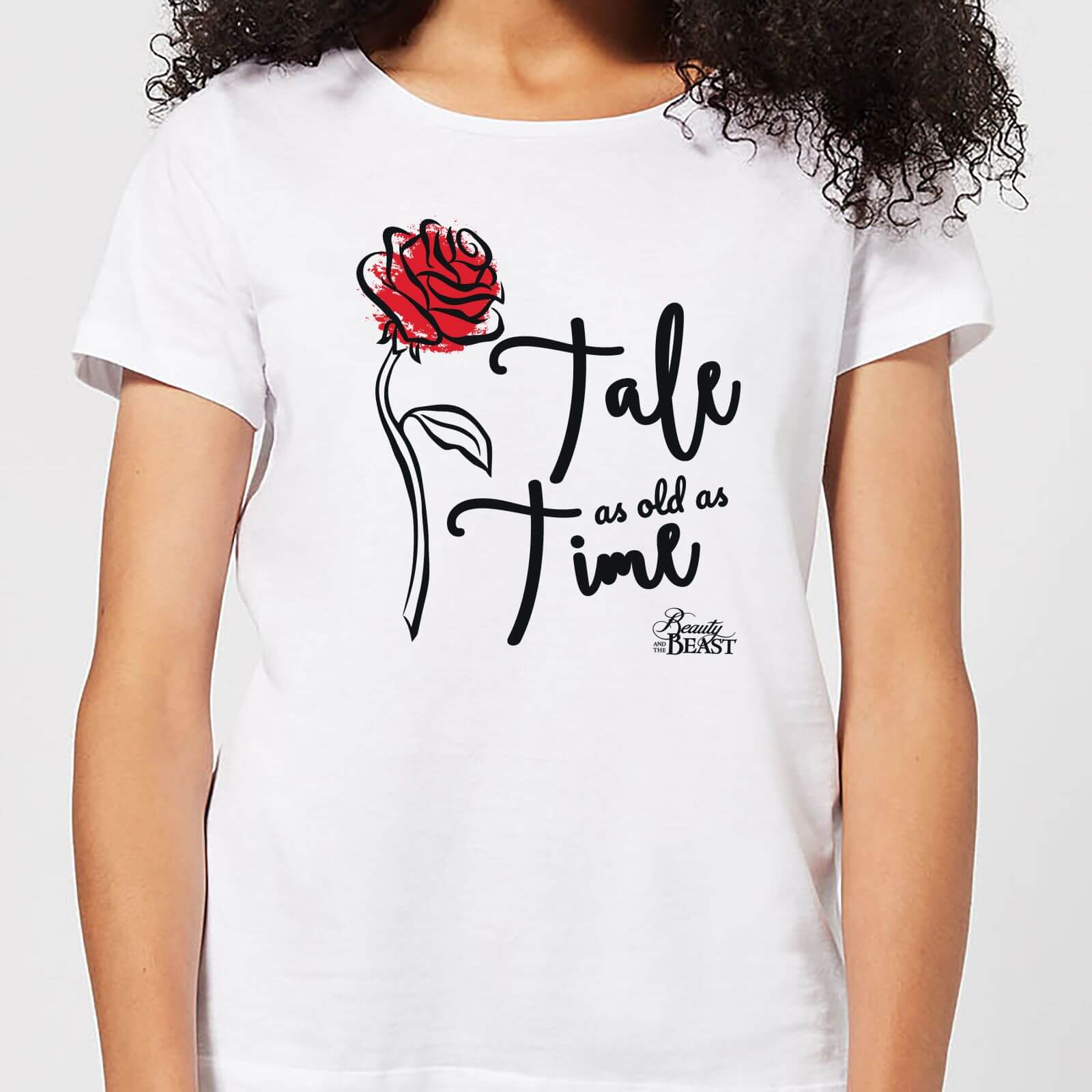Bild von Disney Die Schöne und das Biest Tale As Old As Time Rose Damen T-Shirt - Weiß - XXL