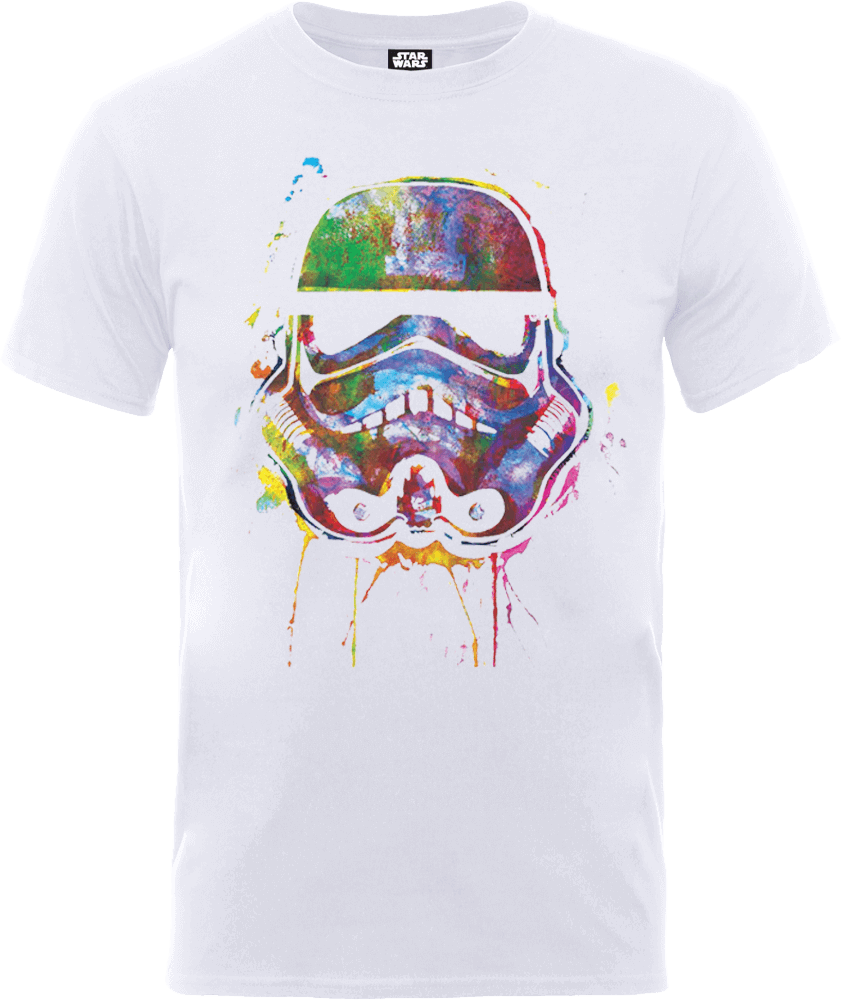 Bild von Star Wars Paint Splat Stormtrooper T-Shirt - Weiß - XL