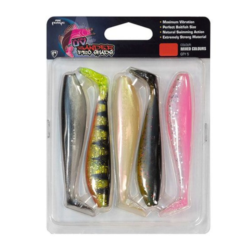 Bild von FOX RAGE Zander Pro Shad 10cm 8g Ultra UV Mixed Colours I 5Stk.