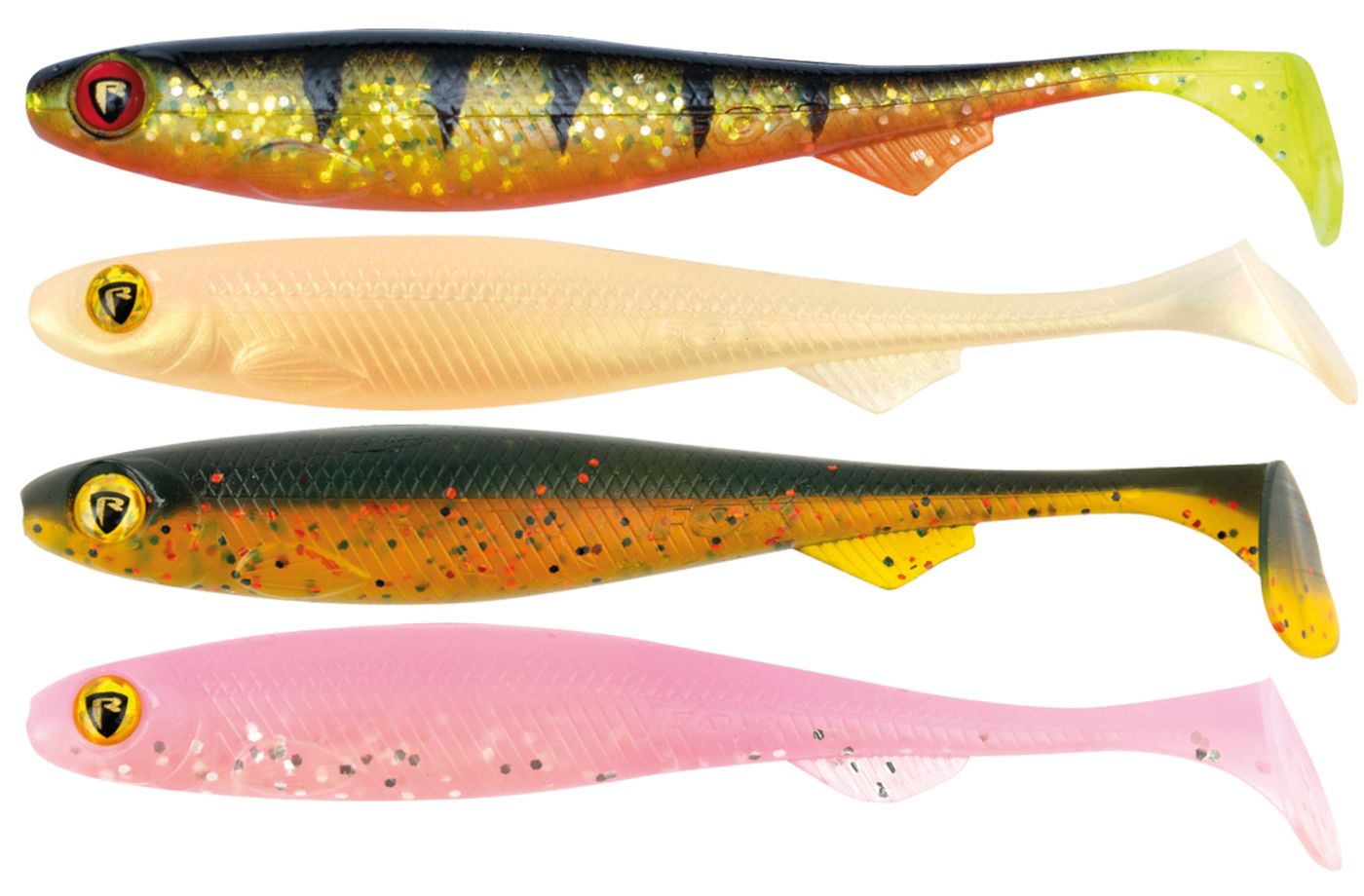 Bild von FOX RAGE Slick Shad 13cm 12g Ultra UV Mixed Colours II 4Stk.