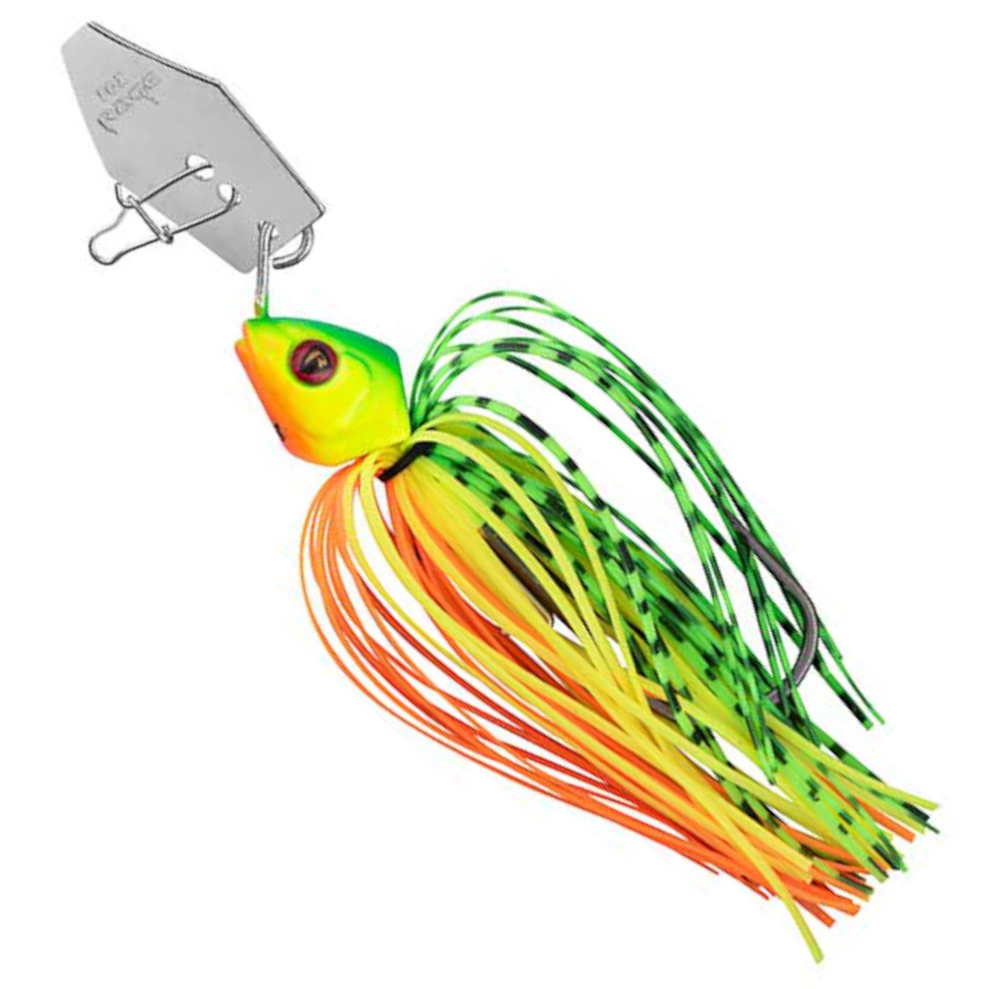 Bild von Fox Rage Kunstköder Fox Rage Chatter bait Firetiger, (1-St), Detailreicher Jigkopf mit 3D-Augen, Robuster Silikonfaserring mit einer pulsierenden Lockaktion, Perfekt für den kombinierten Einsatz mit Rage Weichplastikködern, Inklusive eines hochqualitativen Snap Links