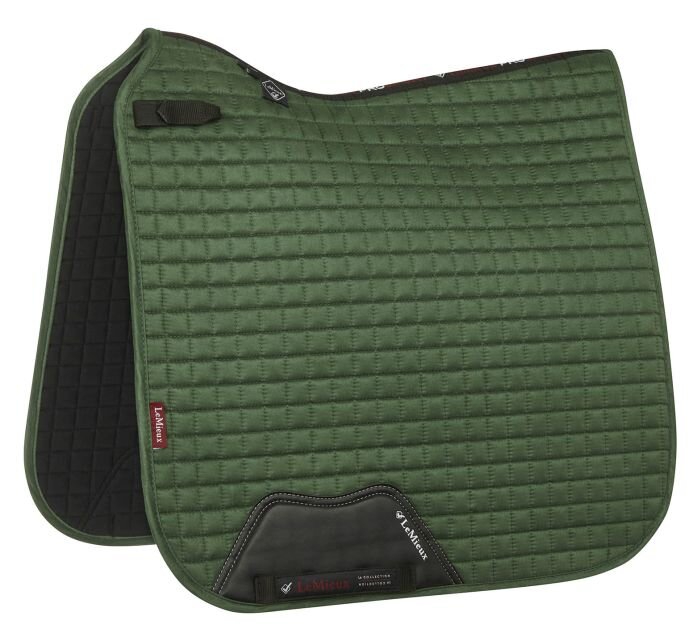 Bild von Le Mieux Schabracke Suede Dressage Square, L, hunter green, DR