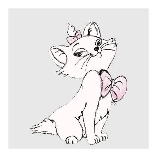 Bild von Stilvolles Disney Aristocats Marie Damen T-Shirt in Grau