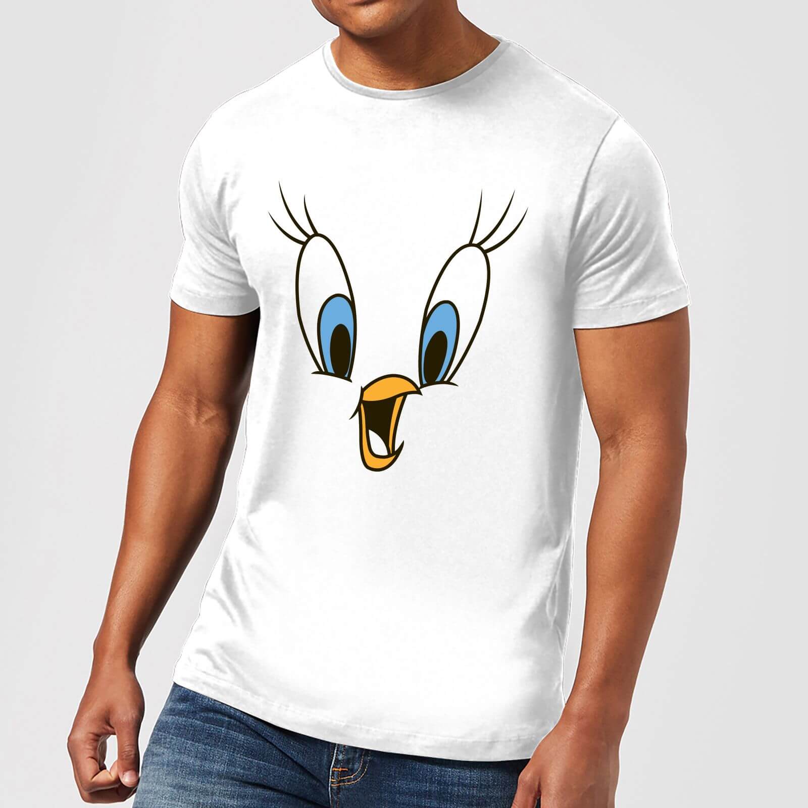 Bild von Looney Tunes Tweety Gesicht Herren T-Shirt - Weiß - S