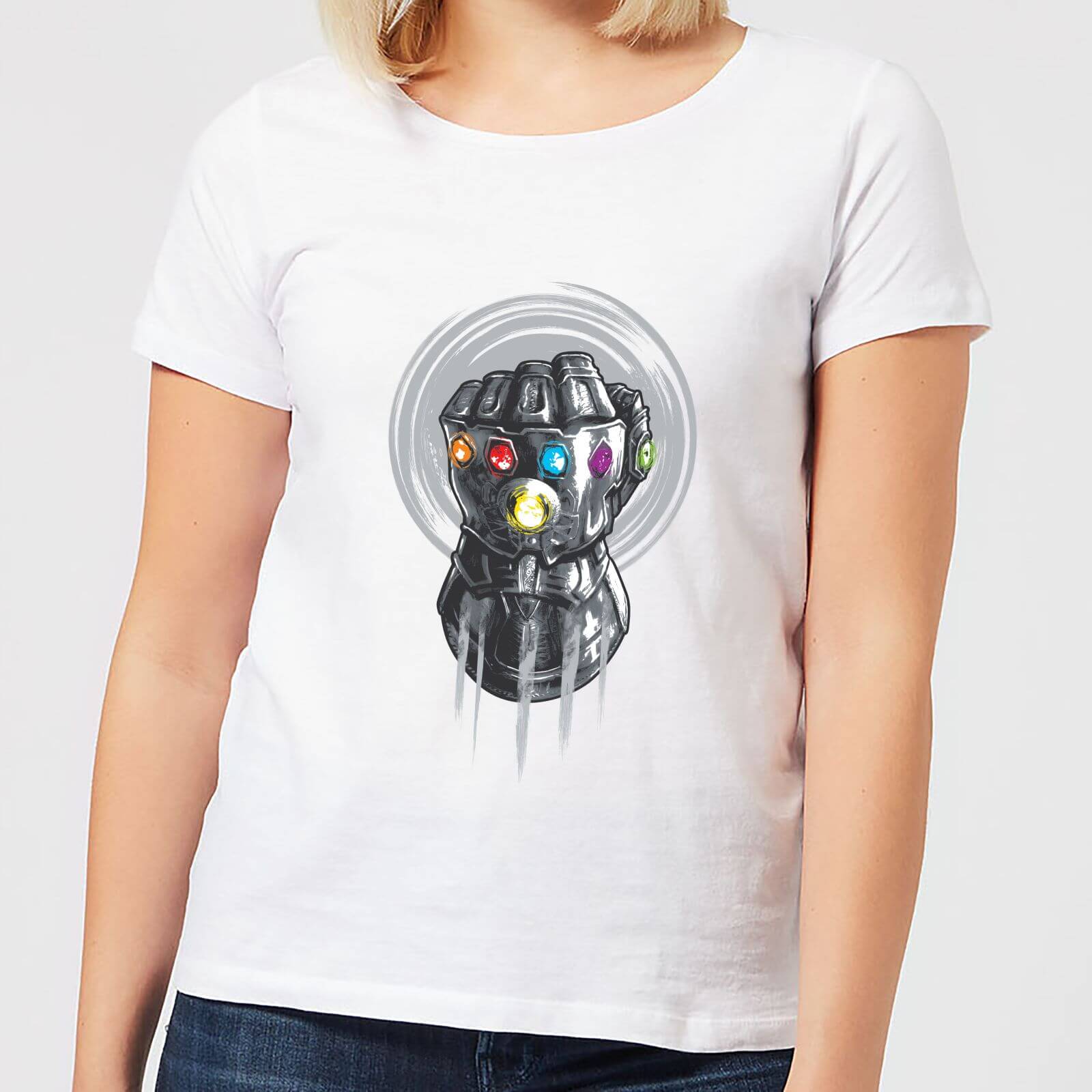 Bild von Marvel Avengers Infinity War Thanos Infinite Power Fist Damen T-Shirt - Weiß - S