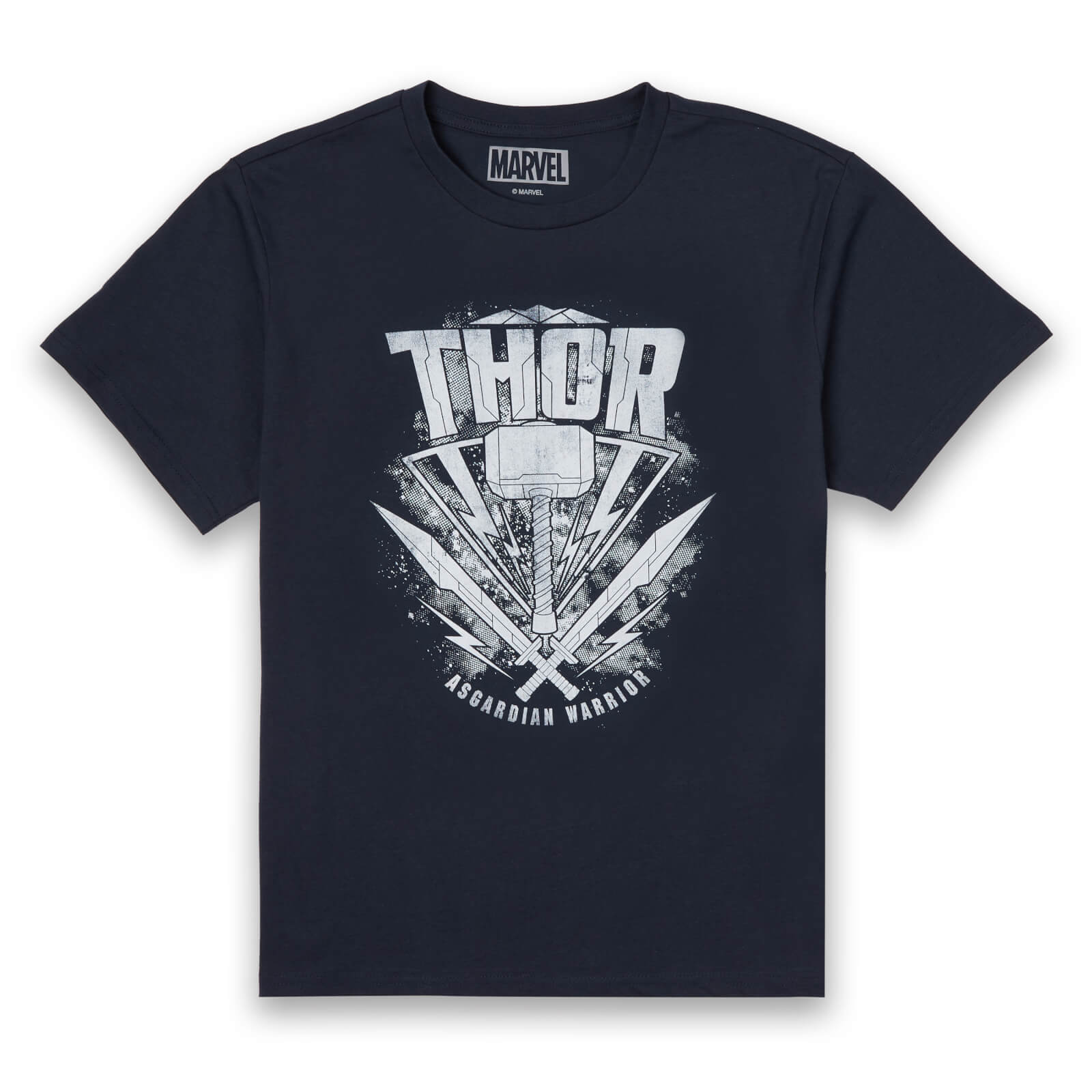 Bild von Marvel Thor Ragnarok Thor Hammer Logo Herren T-Shirt - Navy Blau - L