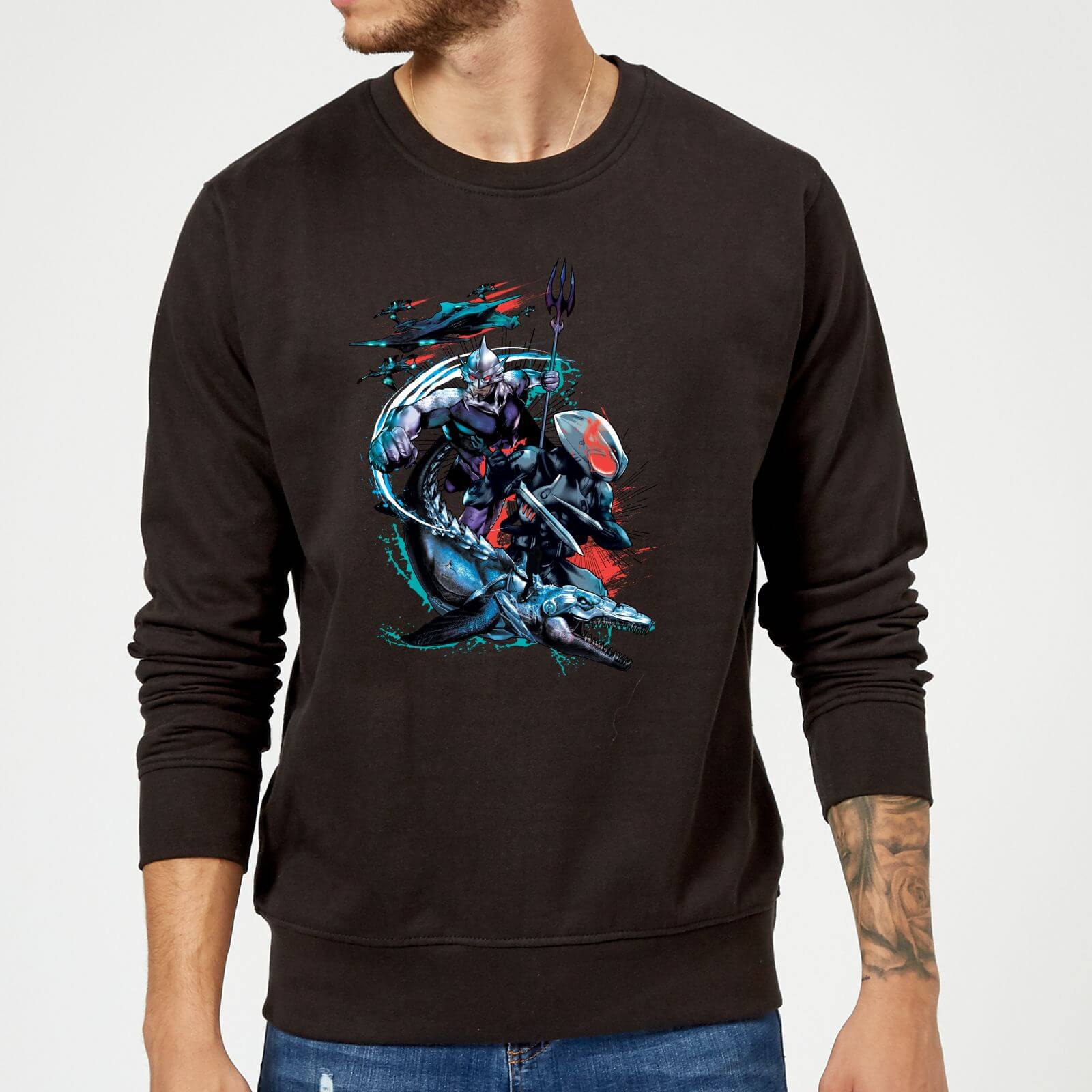Bild von Aquaman Schwarz Manta & Ocean Master Sweatshirt - Schwarz - XXL