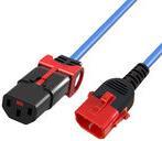 Bild von ACT Powercord C13 IEC Lock+ - C14 IEC Lock Dual Locking blue 1.5 m, PC3621 (AK5518)