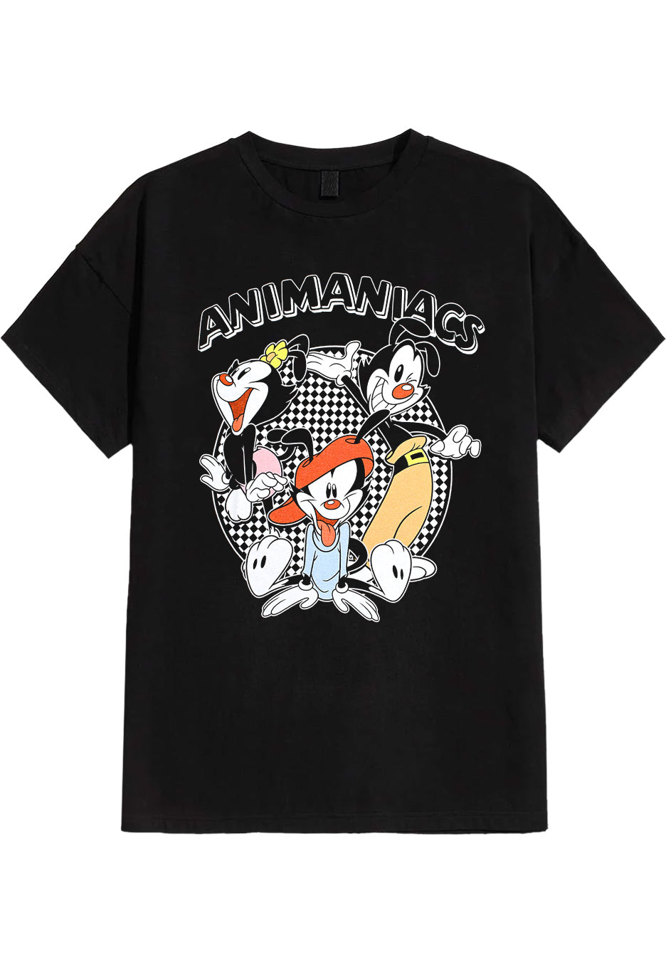 Bild von Animaniacs - Chequered Logo - T-Shirt - Schwarz - L - 100% Baumwolle,Jersey