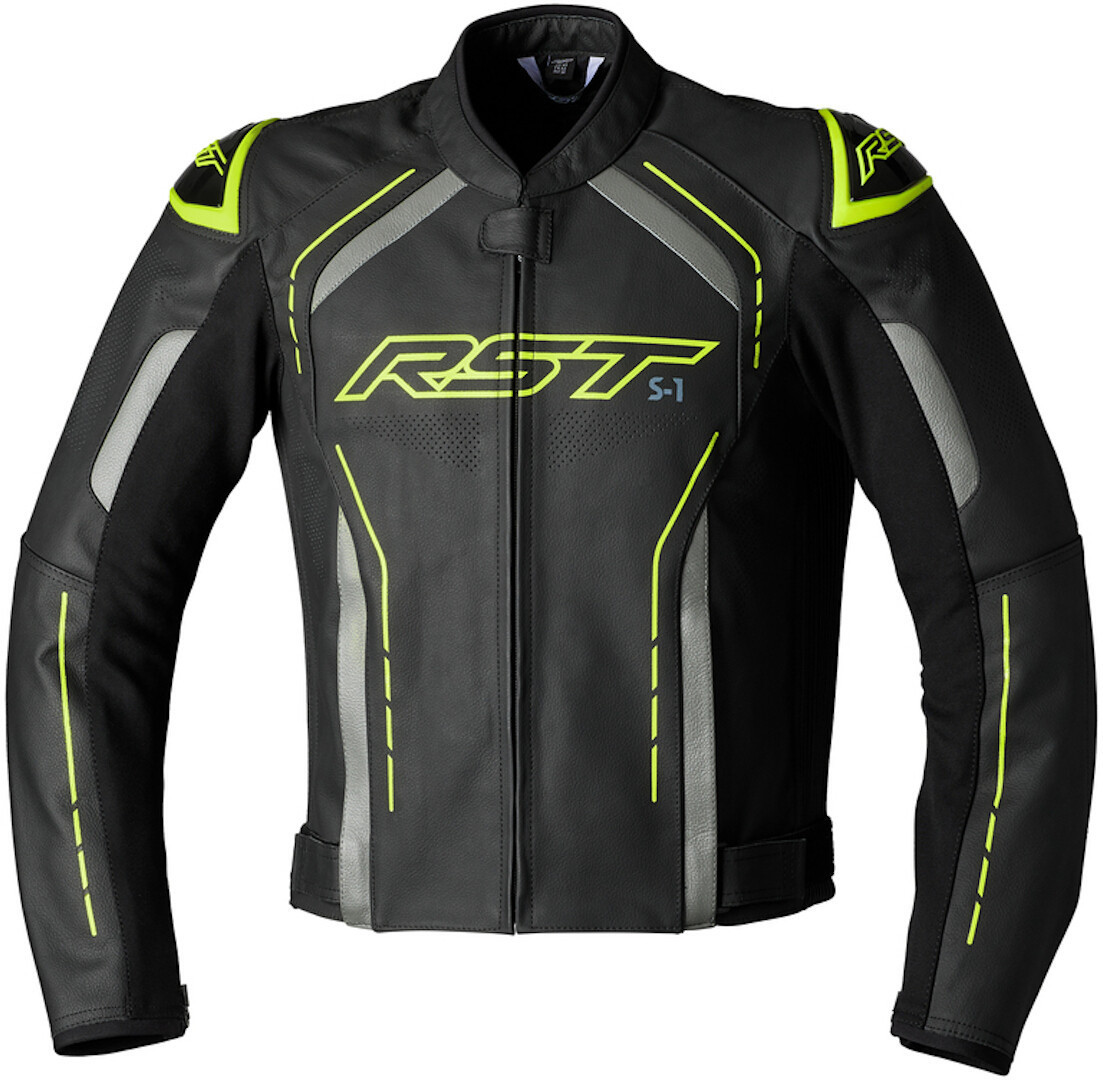 Bild von RST S1 Motorrad Lederjacke, schwarz-gelb, Größe 40 für Männer