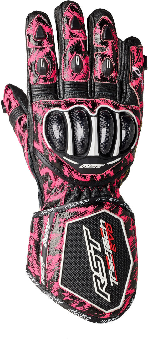 Bild von RST TracTech Evo 4 Ltd. Dazzle Pink perforierte Motorrad Handschuhe, schwarz-pink, Größe 2XL für Männer