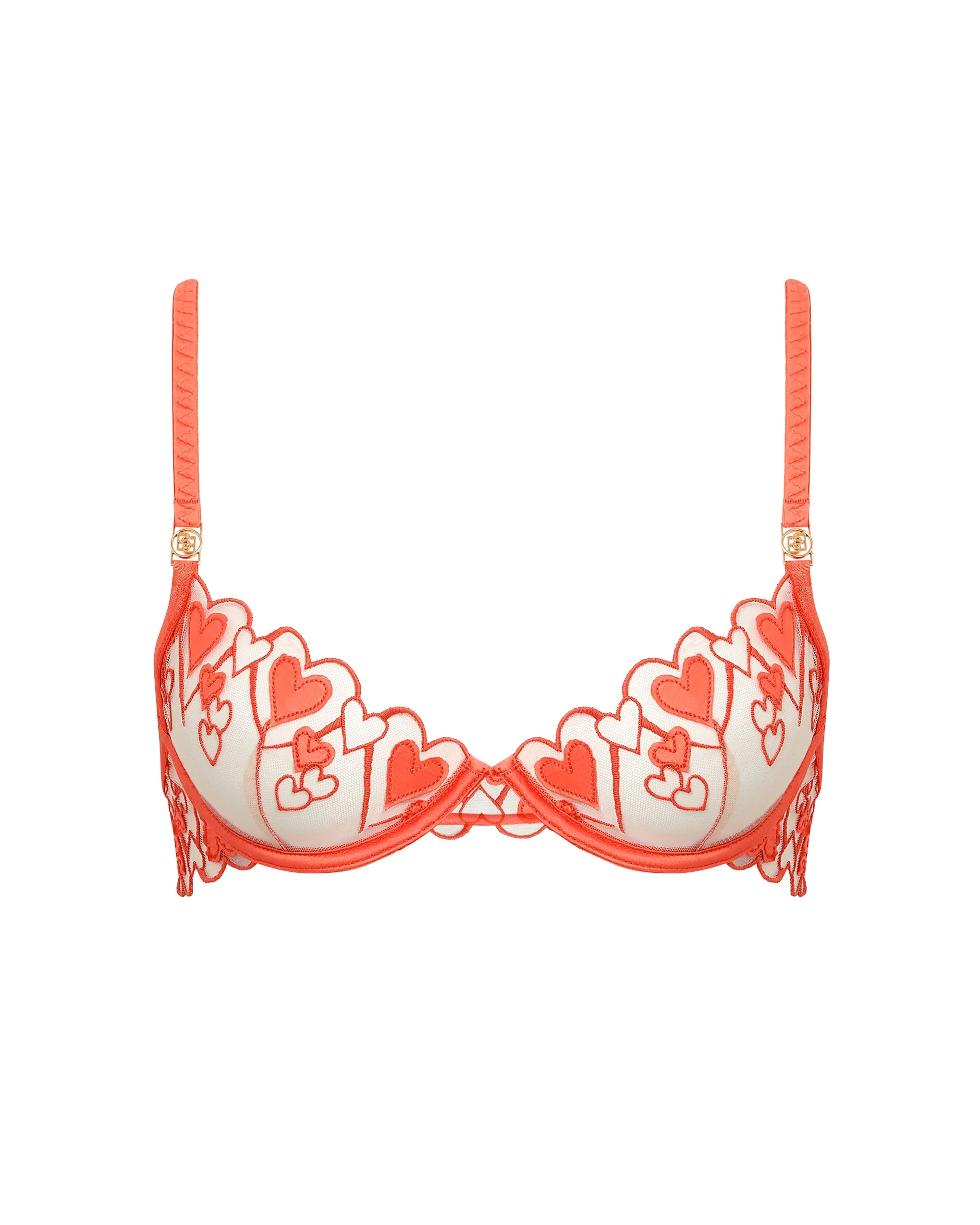 Bild von Bluebella Harlow Bügel-BH in Hot Coral/Transparent