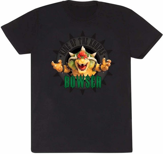 Bild von Super Mario - Bowser Circle - T-Shirt - Schwarz - XL - 100% Baumwolle,Jersey