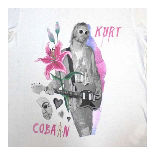 Bild von Kurt Cobain Flower T-Shirt - XL - 100% Baumwolle
