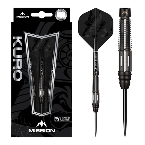 Bild von Mission Kuro 95% M4 Steeldart 23g – Präzision und Stil für Dartliebhaber