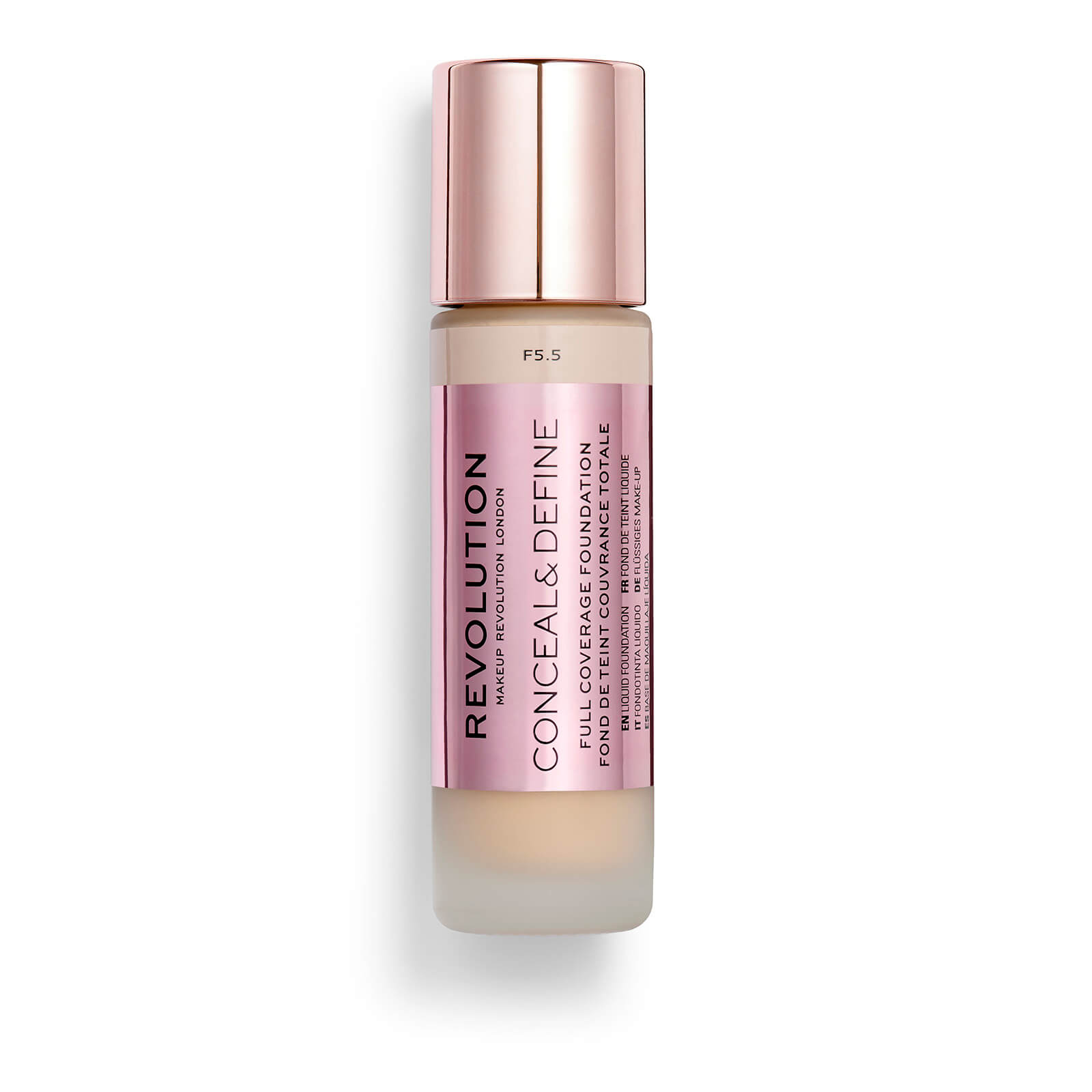 Bild von Makeup Revolution Conceal & Define Foundation (Verschiedene Farbtöne) - F5.5