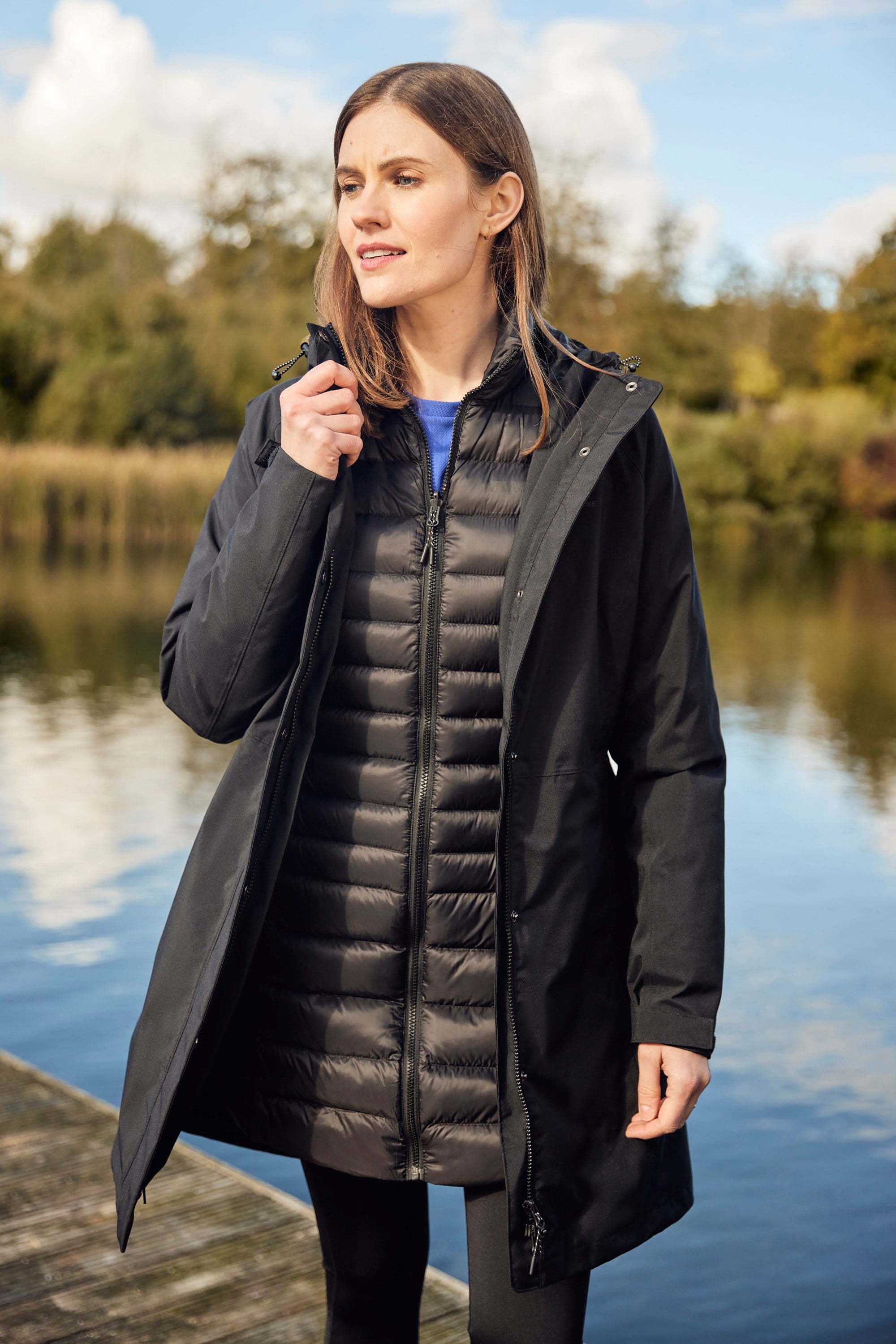 Bild von Alaskan Lange Damen 3-in-1 Jacke - Schwarz