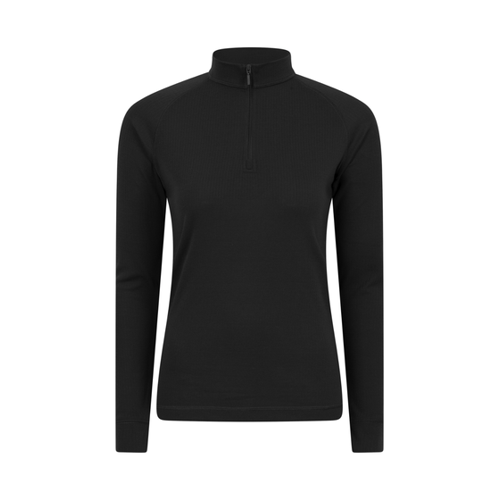 Bild von Talus Damen Langarmshirt mit Reißverschluss - Schwarz