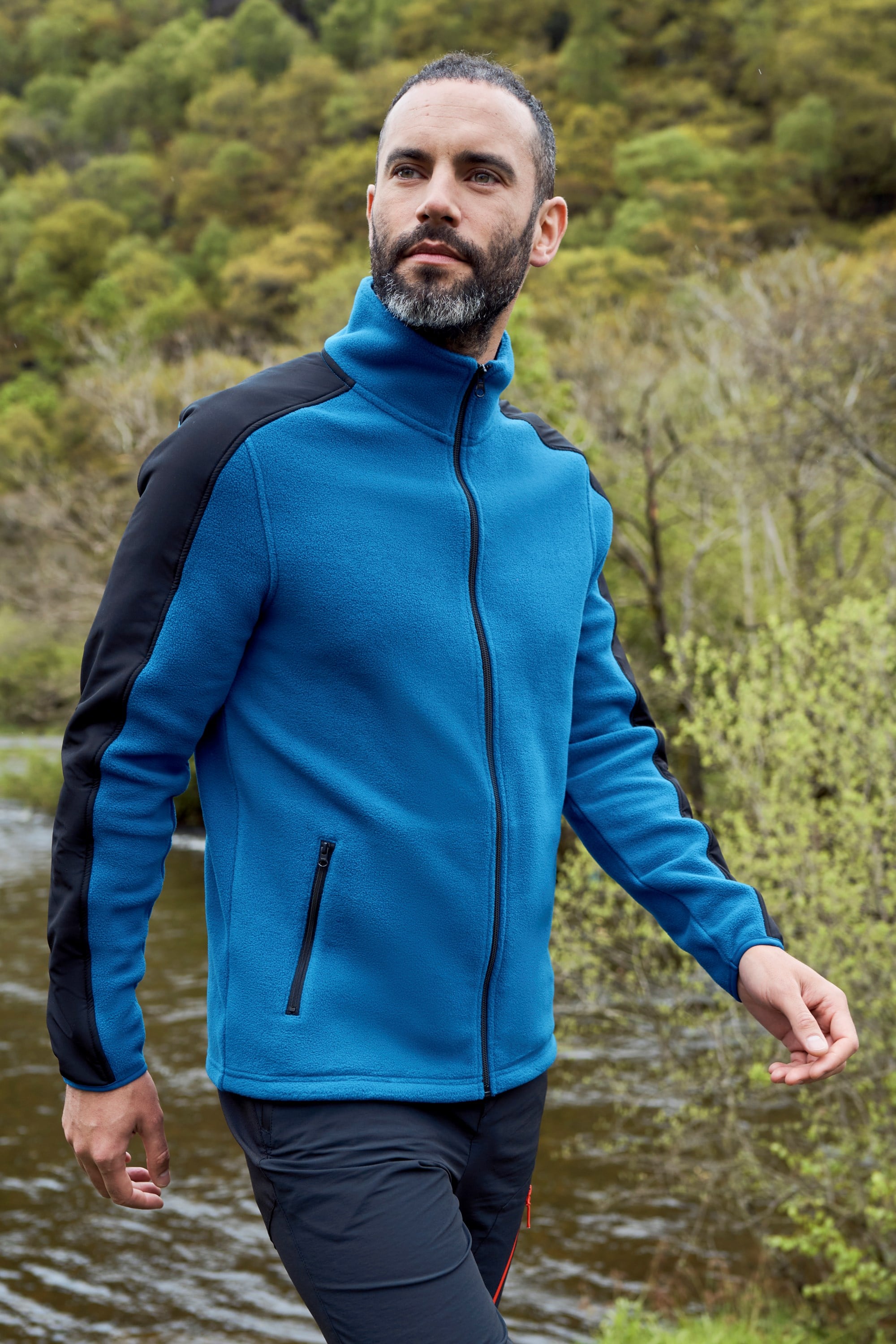 Bild von Relic recyceltes Herren-Fleece mit durchgehendem Reißverschluss - Blau