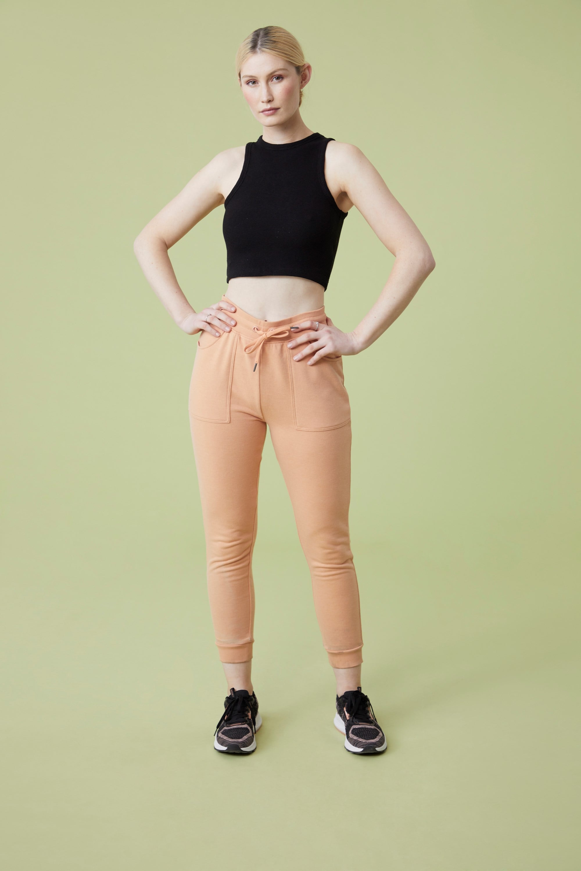 Bild von Geripptes Damen Tanktop - Schwarz