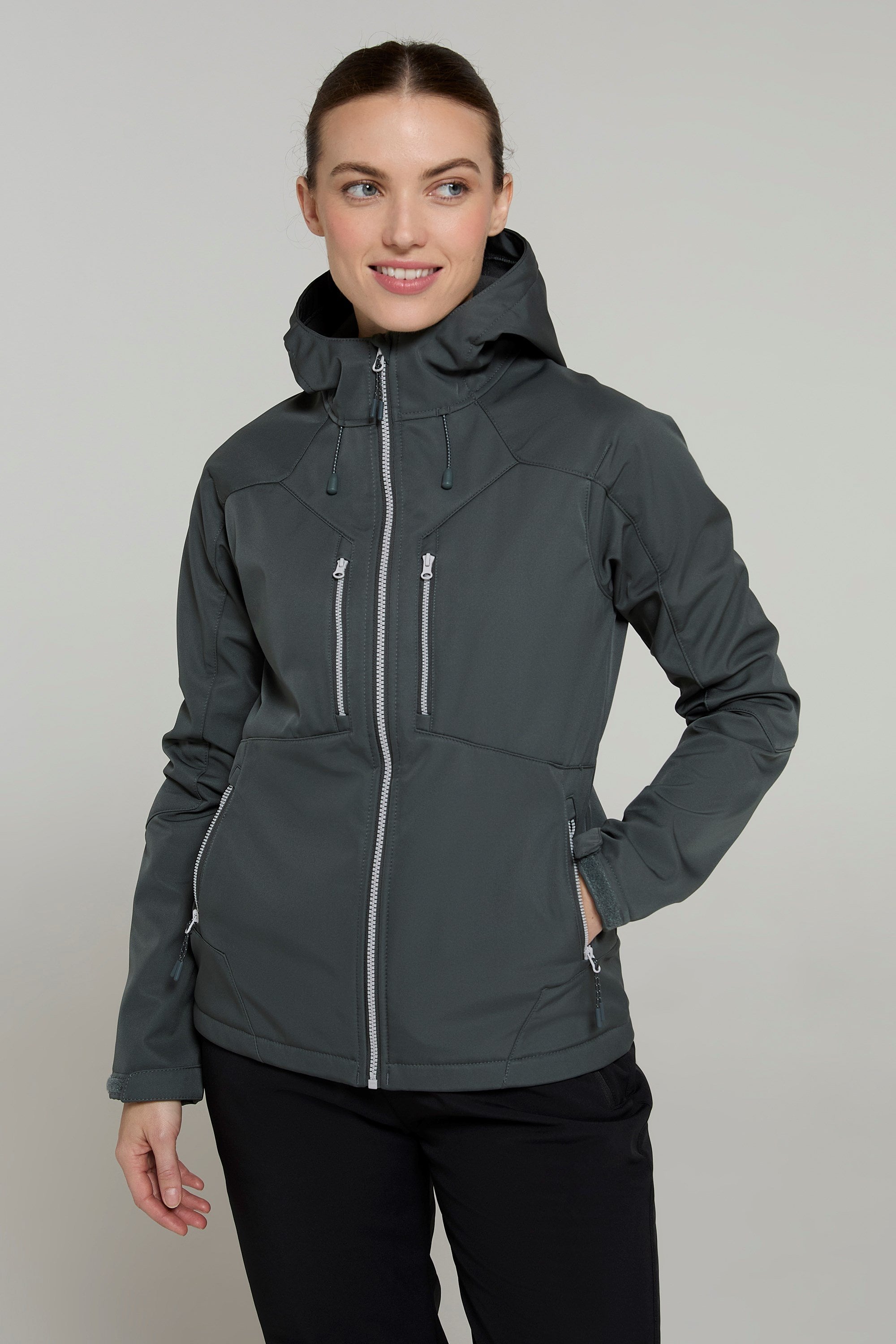 Bild von Helsinki recycelte Softshell-Jacke Damen - Khaki