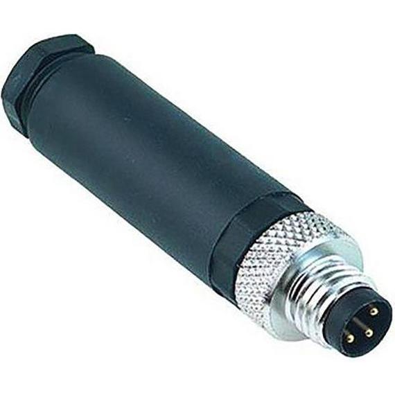 Bild von Rs Pro M8 Steckverbinder Stecker zur Kabelmontage, 3-polig 3.0A, Schraubanschluss IP67, Elektronikkabel + Stecker