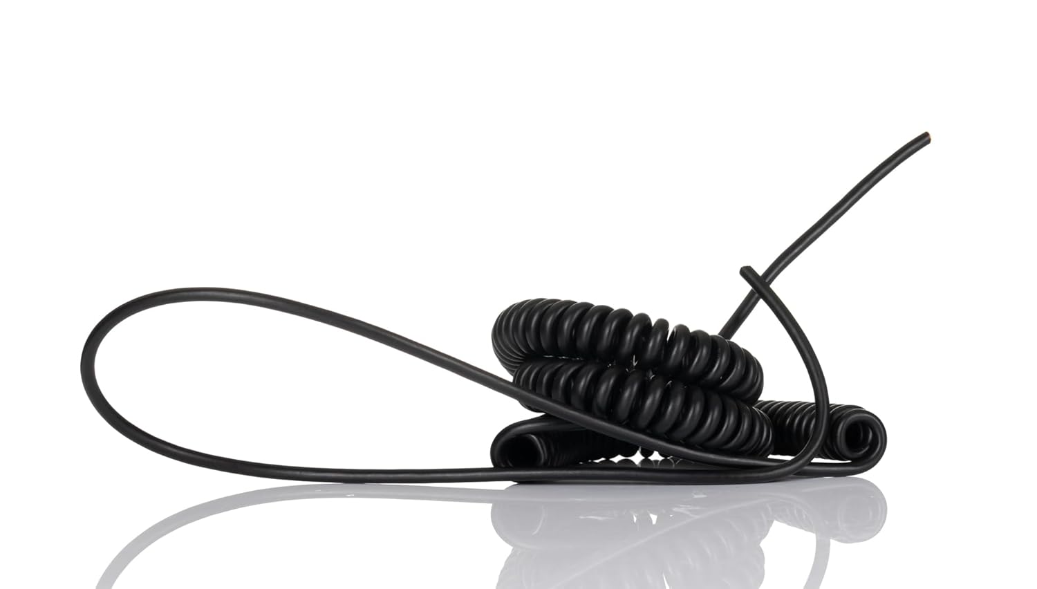 Bild von RS PRO Netzkabel, 4-adrig Typ Aufgewickelt Schwarz x 0,14 mm² /Ø 4.5mm, 0.5m, 250 V, TPU