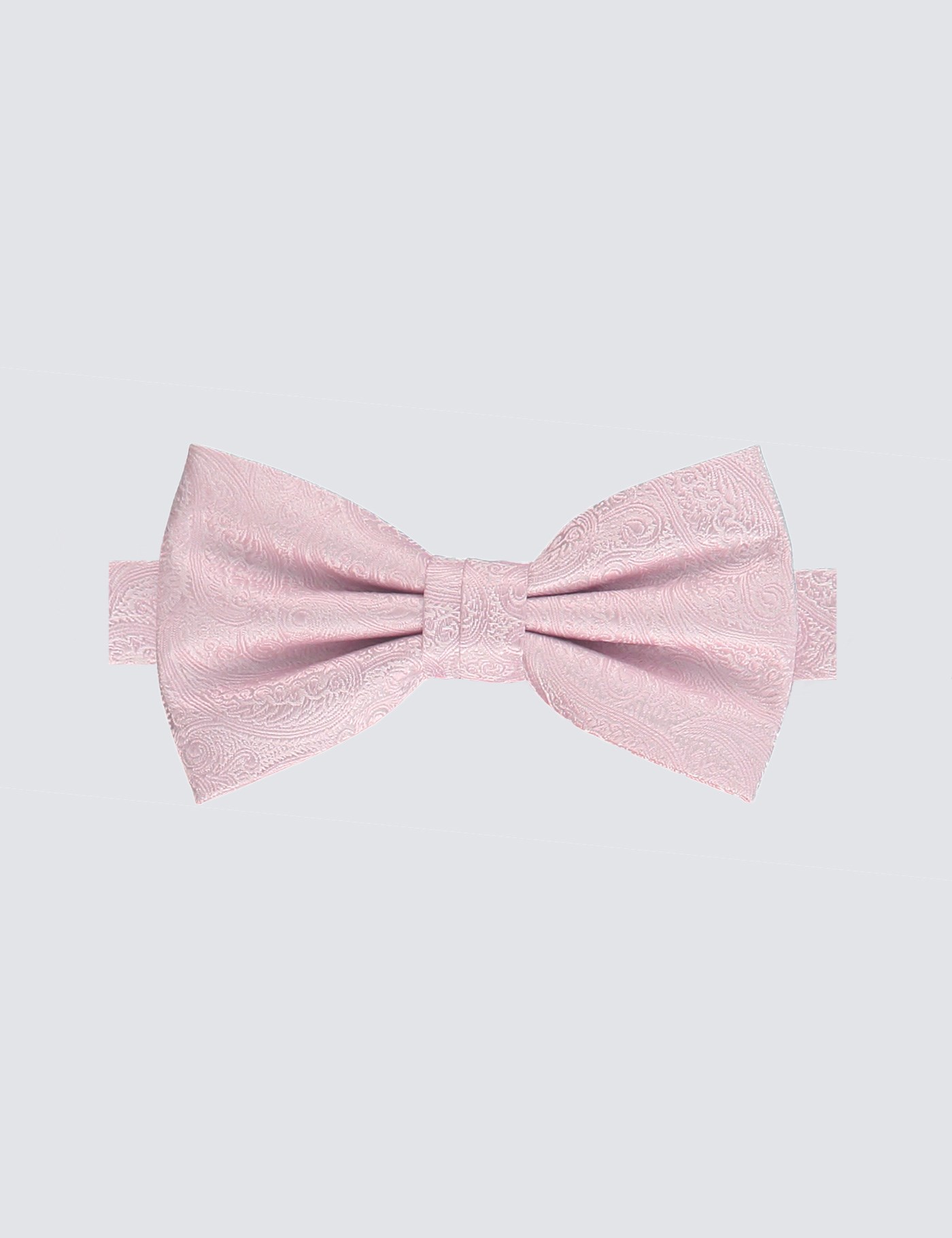 Bild von Hawes & Curtis Vorgebundene Fliege – Hochzeitskollektion – Seide – Hellrosa Paisley Men's