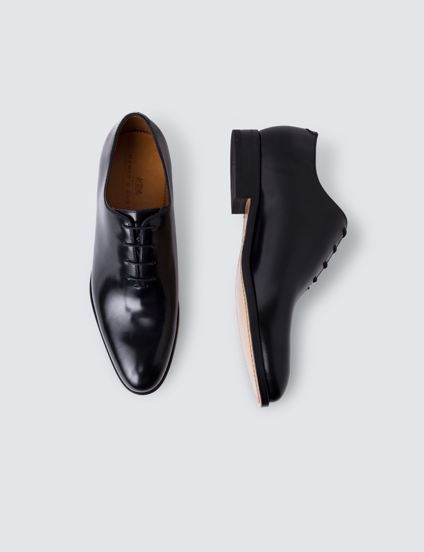 Bild von Hawes & Curtis Business Schuhe – Wholecut Oxford – Leder – Schwarz Uni Men's