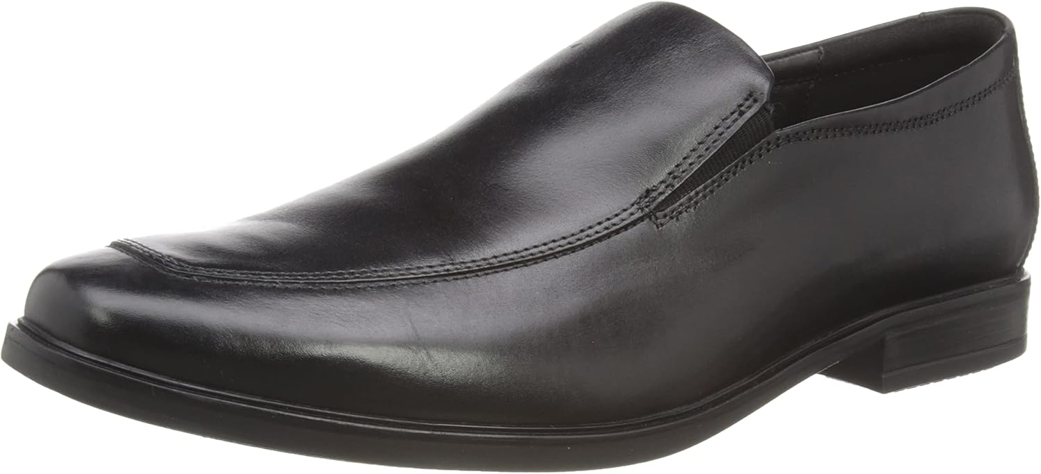 Bild von Clarks Herren Howard Edge Slipper, Black Leather, 42 EU