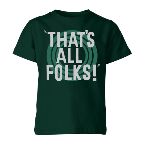 Bild von Looney Tunes That's All Folks Kinder T-Shirt - Dunkelgrün - 7-8 Jahre