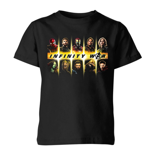 Bild von Avengers Team Lineup Kids T-Shirt - Schwarz - 7-8 Jahre