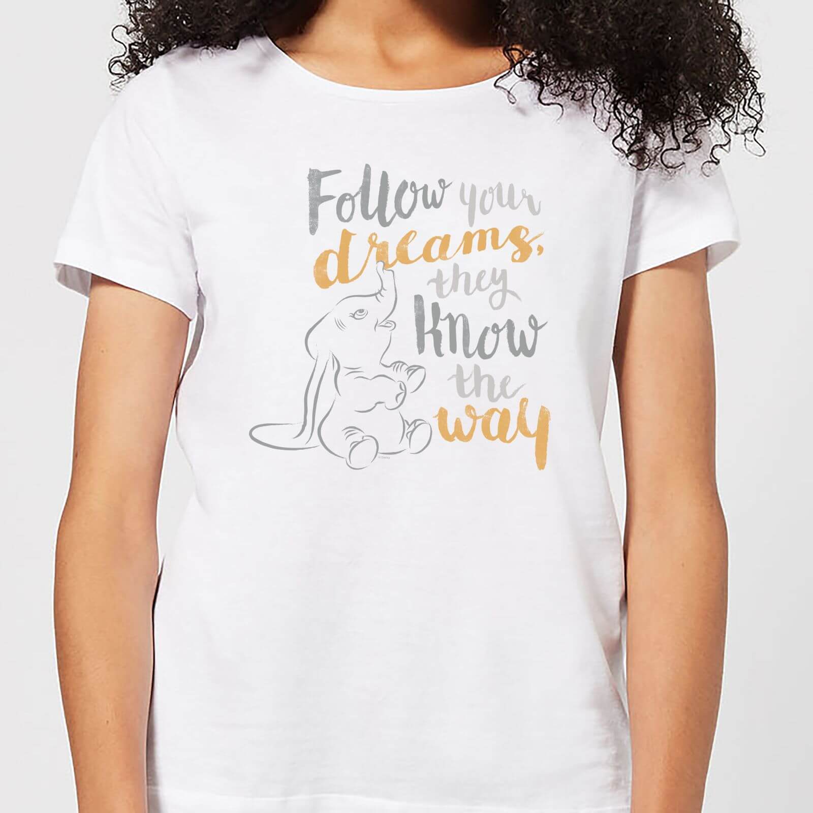 Bild von Dumbo Follow Your Dreams Damen T-Shirt - Weiß - S