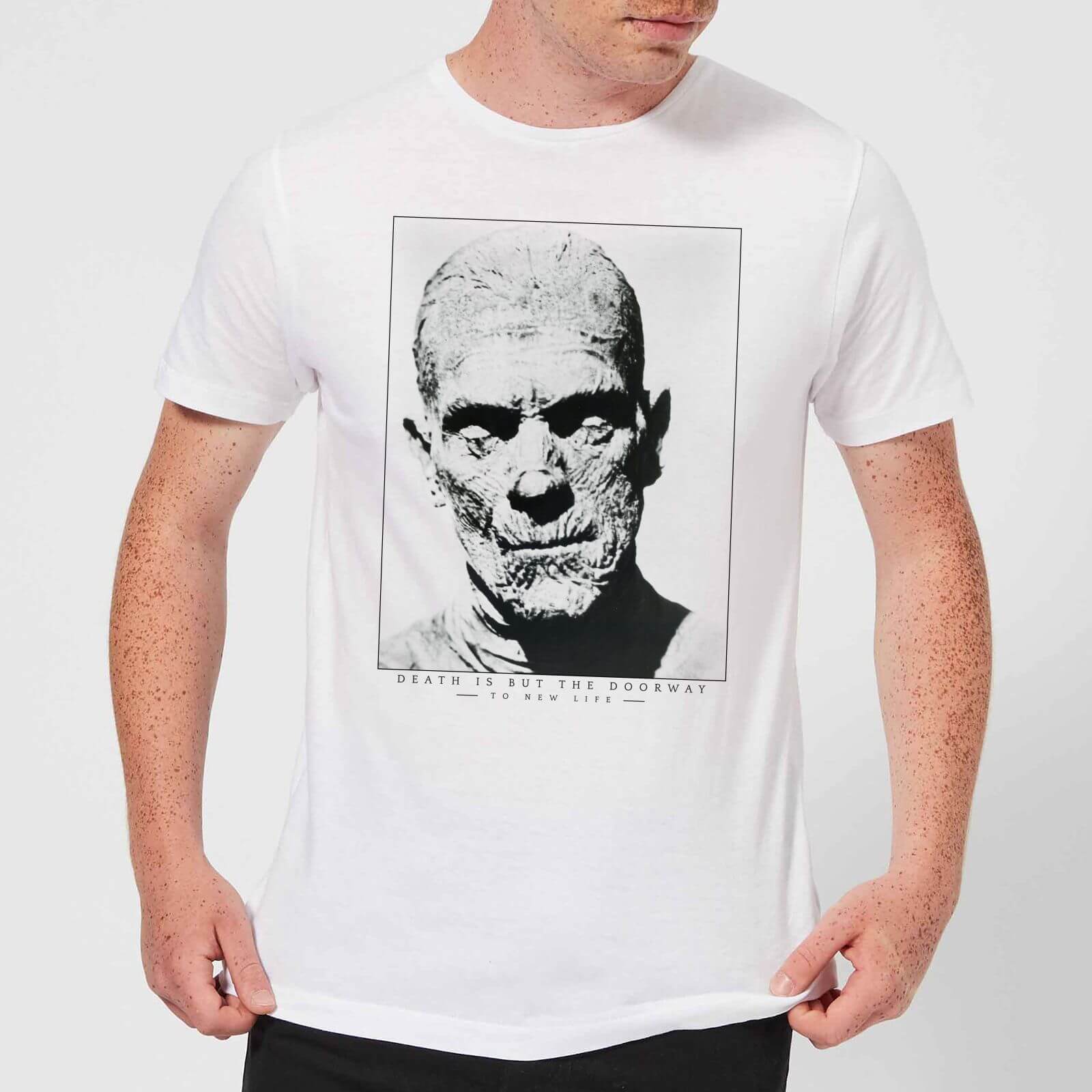 Bild von Universal Monsters Die Mumie Portrait Herren T-Shirt - Weiß - M