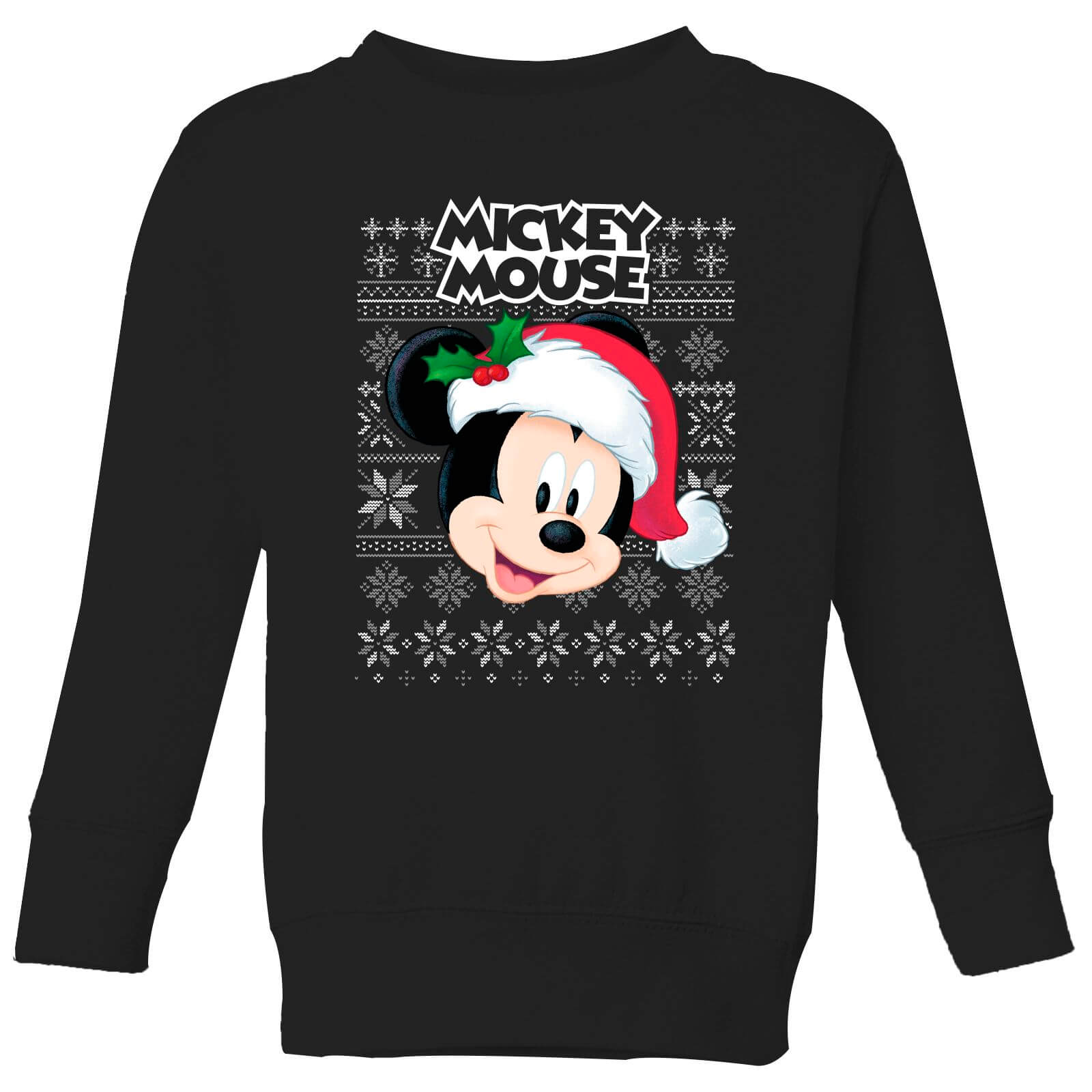 Bild von Disney Classic Mickey Mouse Kinder Weihnachtspullover - Schwarz - 9-10 Jahre