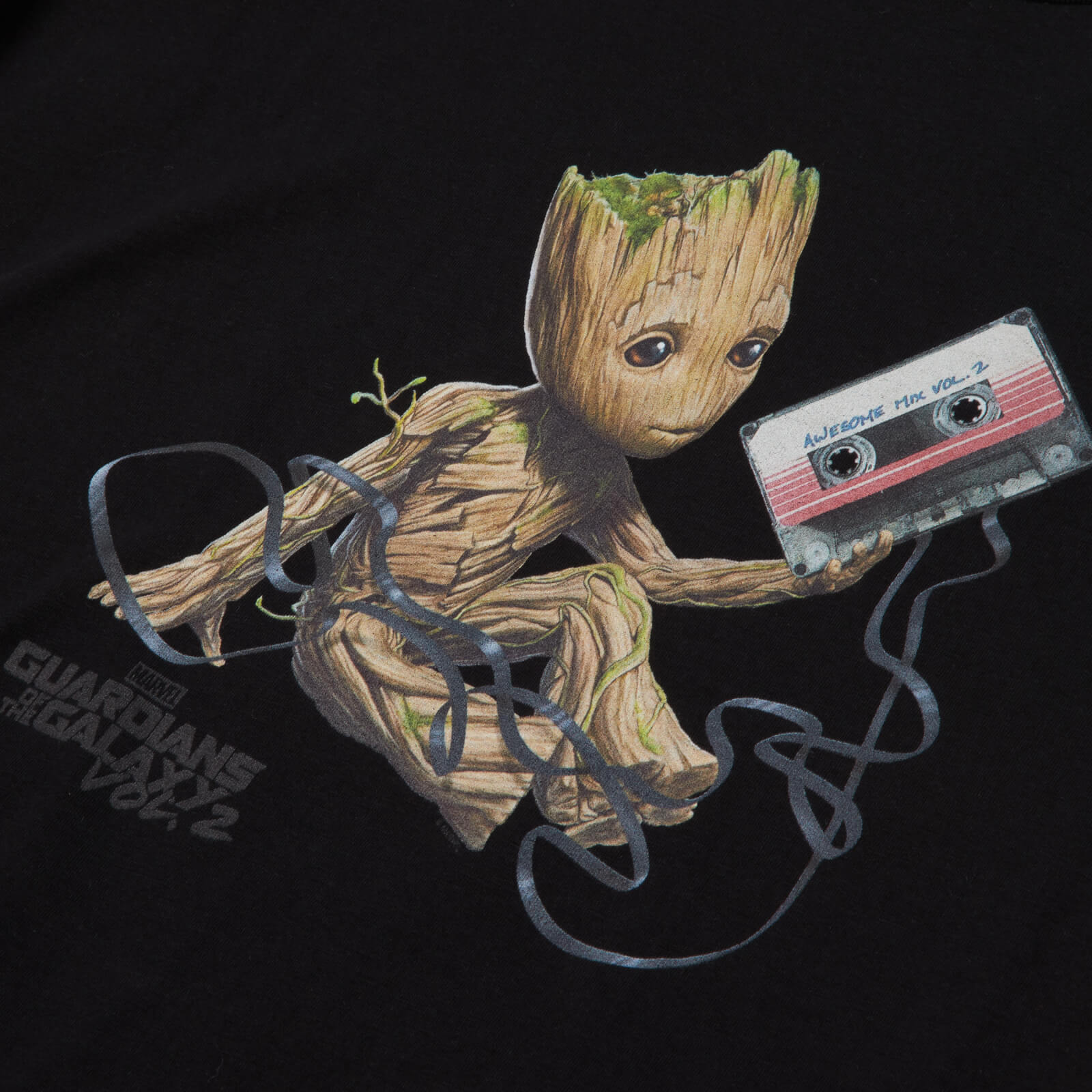 Bild von Guardians Of The Galaxy Groot Tape Damen Christmas T-Shirt - Schwarz - 3XL