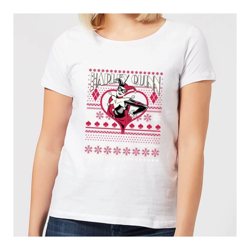 Bild von DC Harley Quinn Damen Christmas T-Shirt - Weiß - M