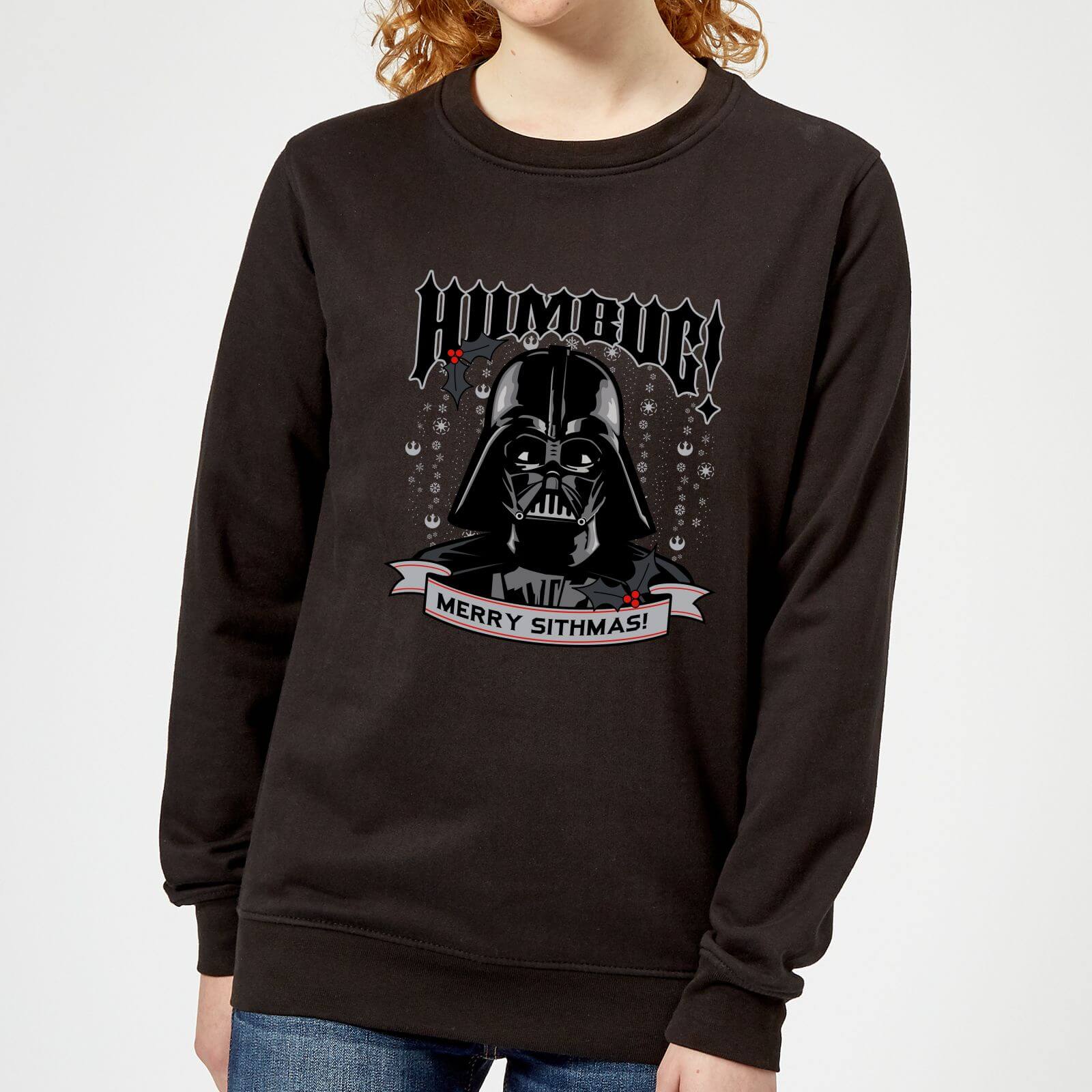 Bild von Star Wars Darth Vader Humbug Damen Weihnachtspullover – Schwarz - XXL