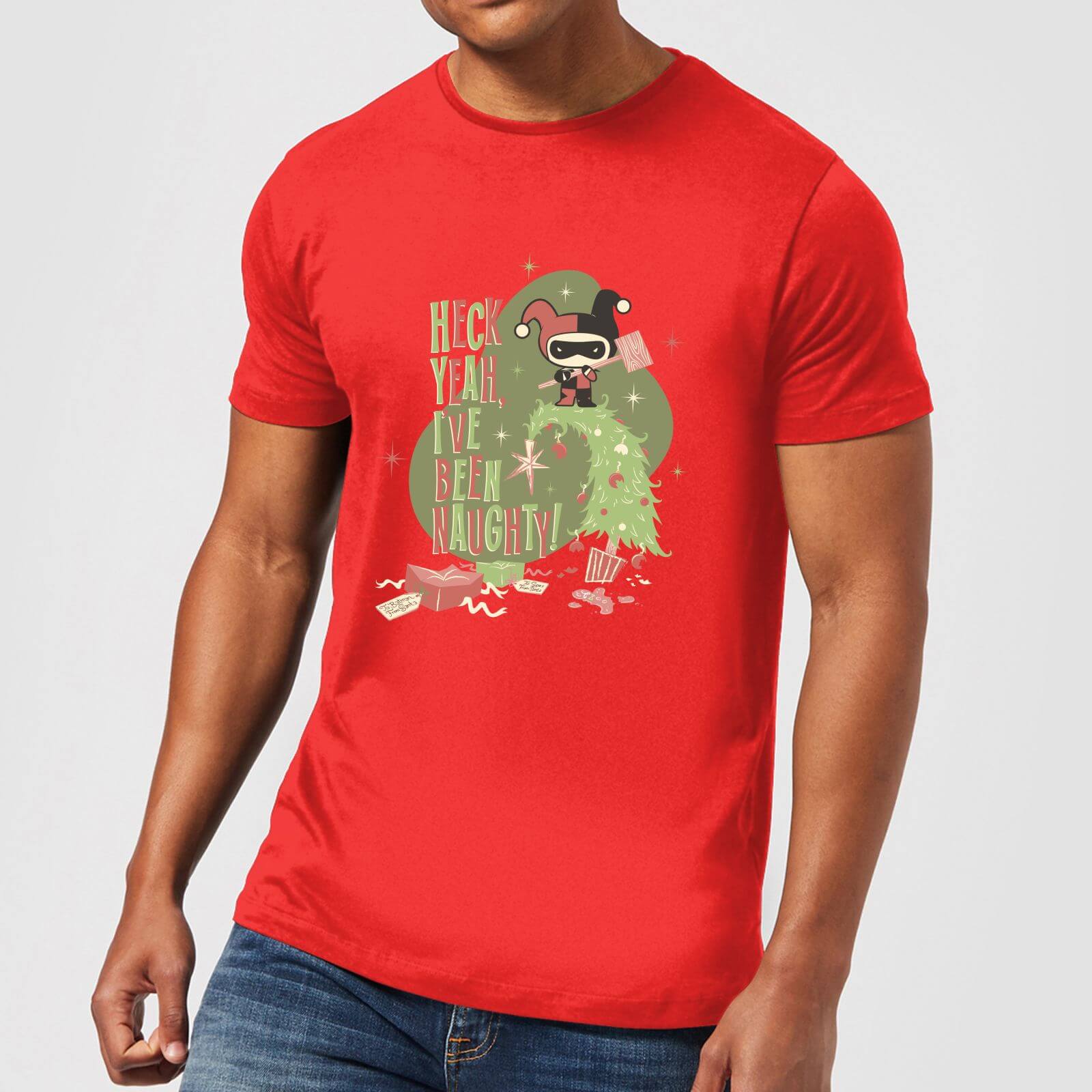 Bild von DC Heck Yeah I've Been Naughty! Herren Christmas T-Shirt - Rot - S