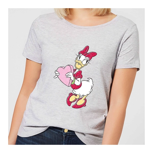 Bild von Disney Daisy Duck Love Heart Women's T-Shirt - Grey - L
