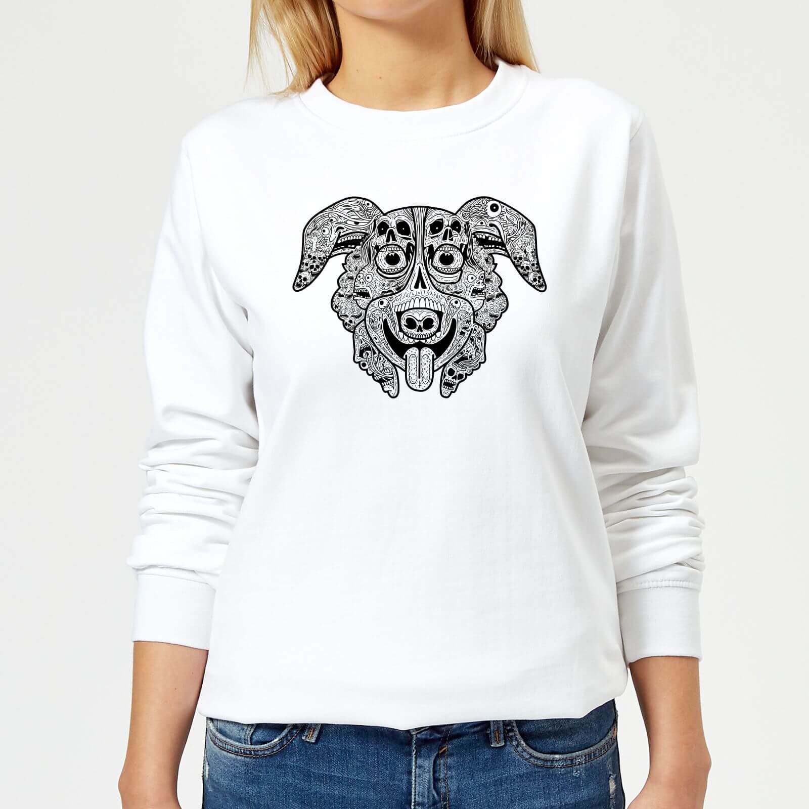 Bild von Mr Pickles Pattern Face Women's Sweatshirt - White - XS