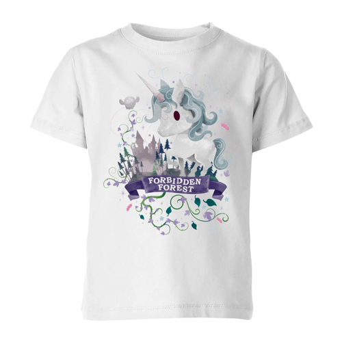 Bild von Harry Potter Kids Forbidden Forest Unicorn T-Shirt – Weiß – 3-4 Jahre