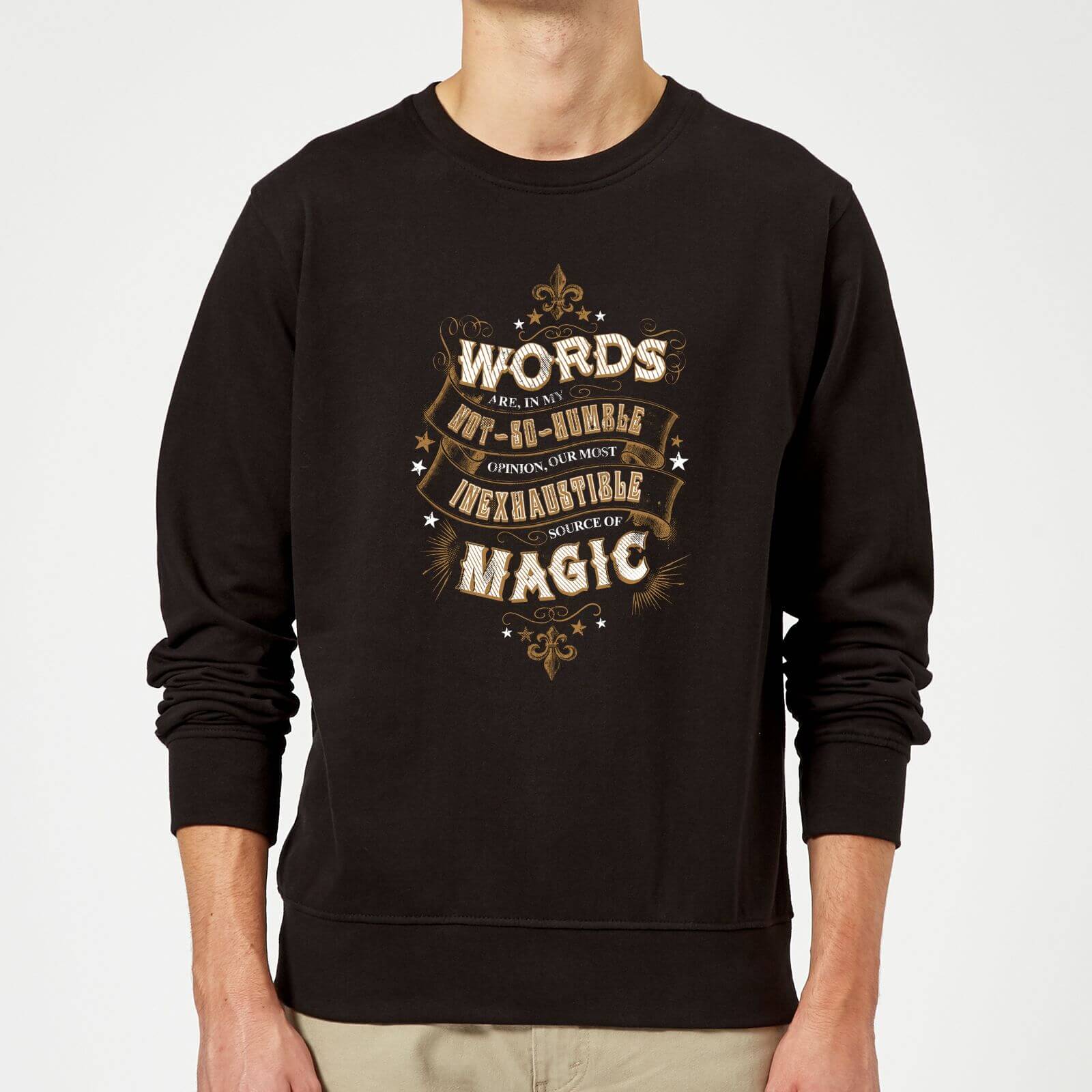 Bild von Harry Potter Words Are, In My Not So Humble Opinion Sweatshirt - Black - M