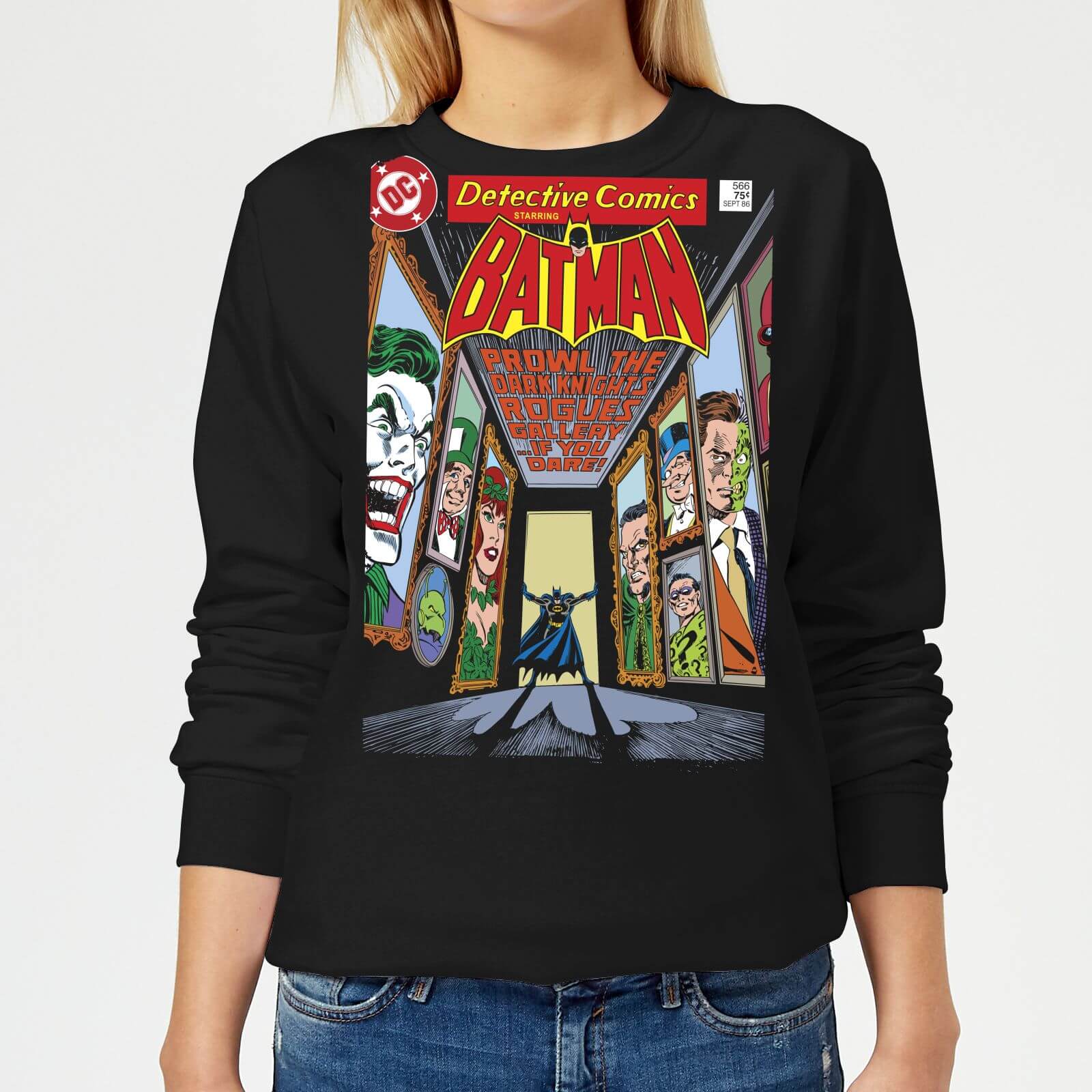 Bild von Batman The Dark Knight's Rogues Gallery Cover Women's Sweatshirt - Black - L