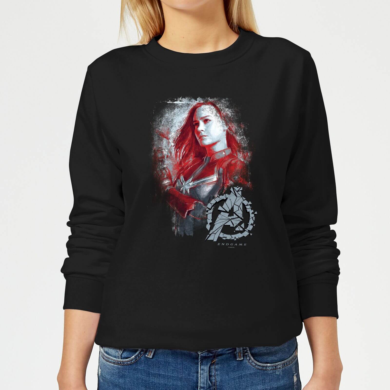 Bild von Avengers Endgame Captain Marvel Brushed Damen Sweatshirt - Schwarz - S