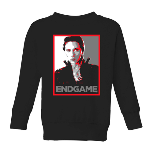 Bild von Avengers Endgame Black Widow Poster Kids Sweatshirt - Schwarz - 7-8 Jahre
