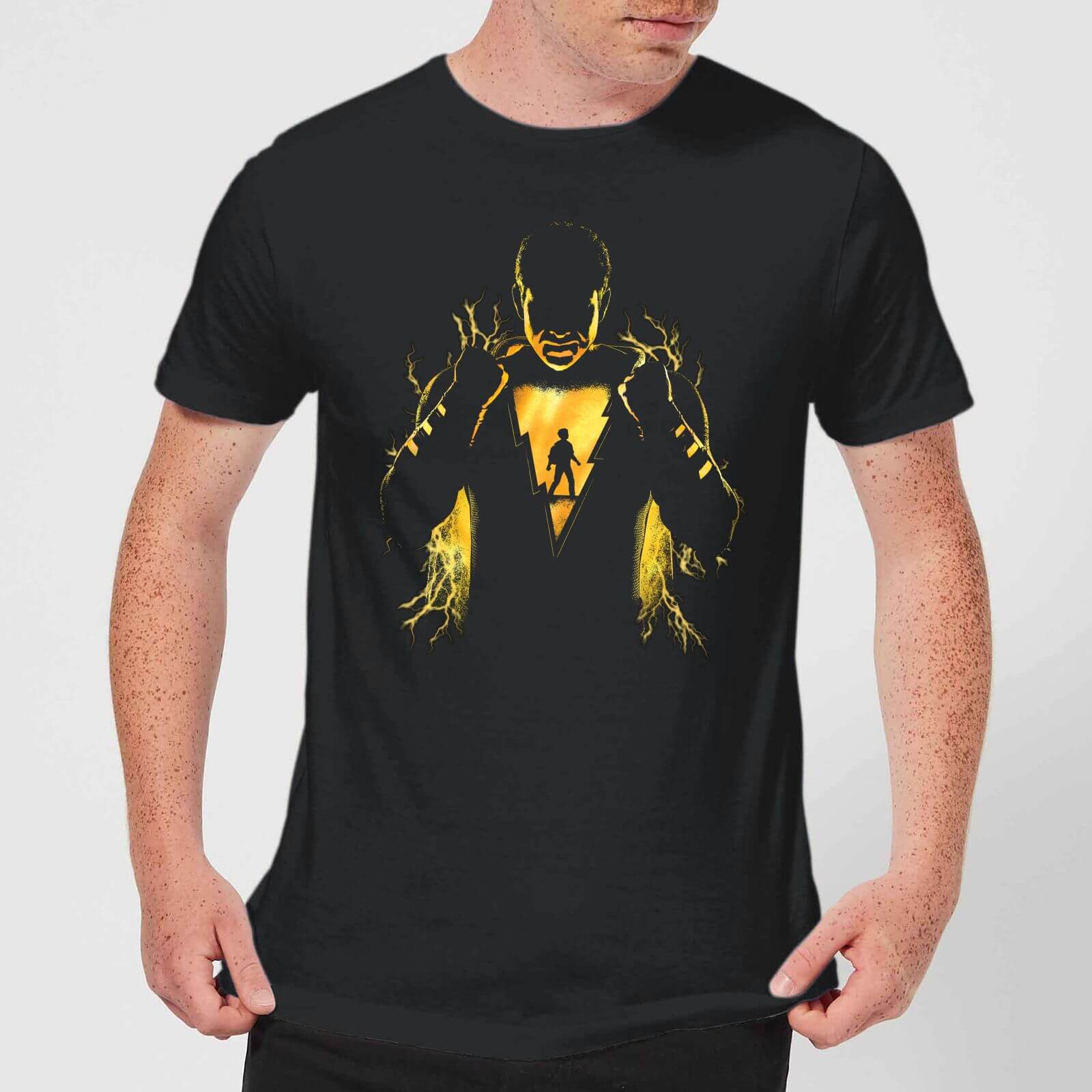 Bild von Shazam Lightning Silhouette Men's T-Shirt - Black - M